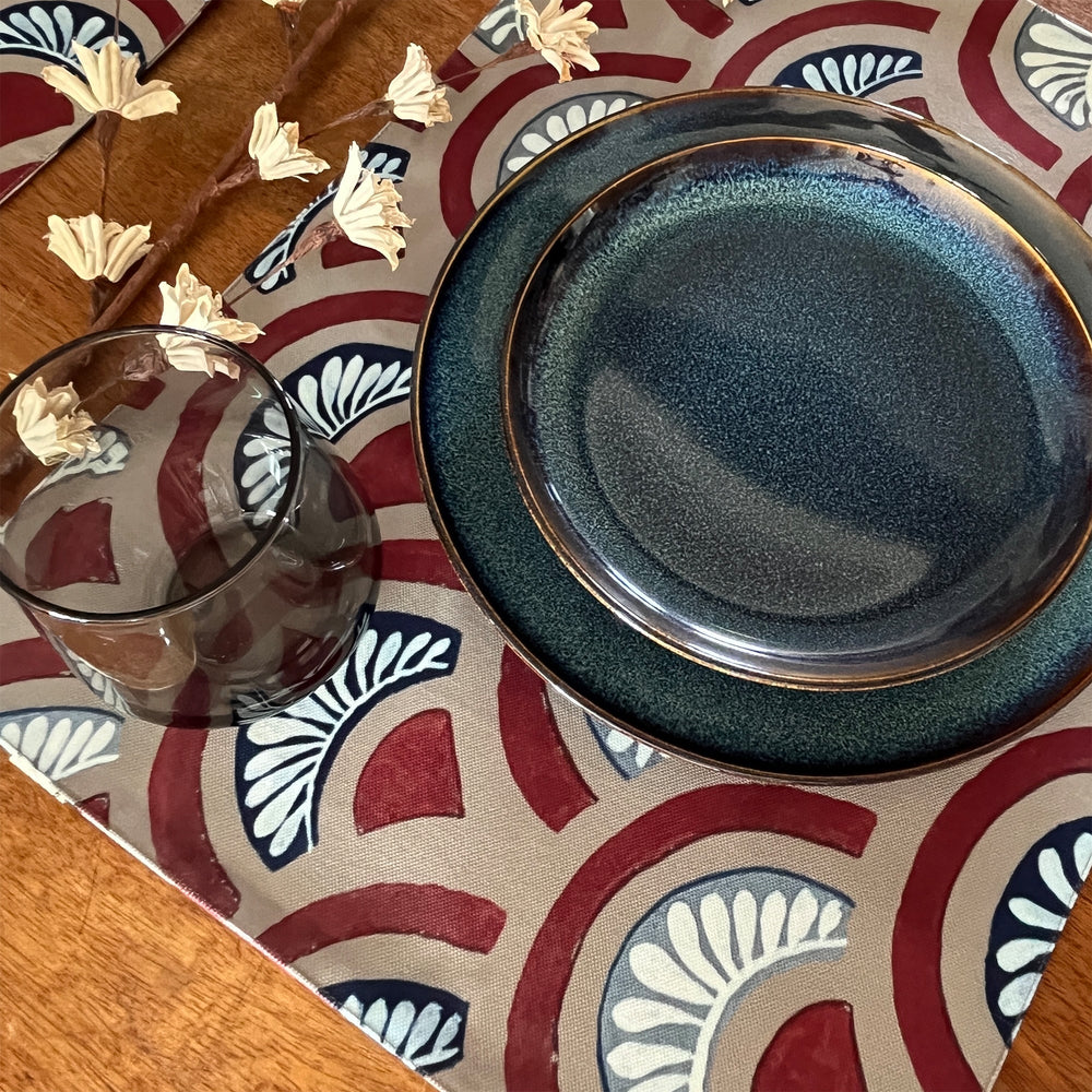 Place Mats - Mandana - Maroon