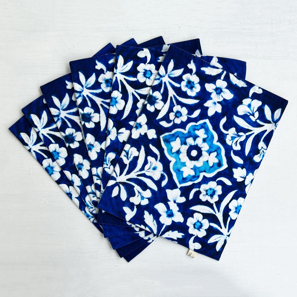 Place Mats - Blue Pottery