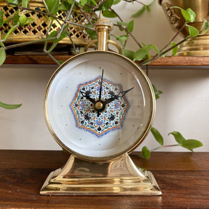 Table Clock - Painted Medallion