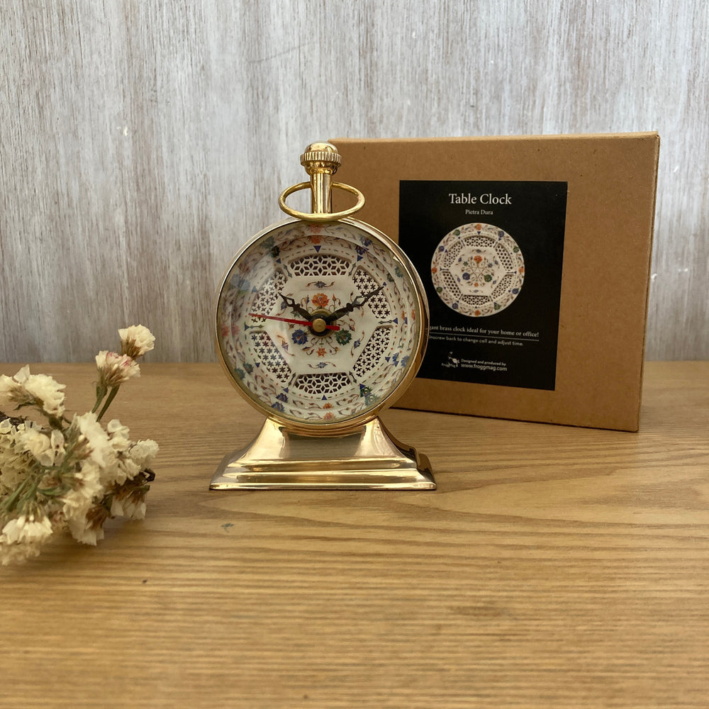 Table Clock - Pietra Dura