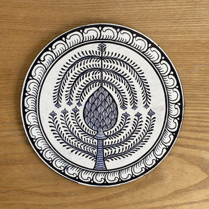 Trivet, round - Patachitra Tree, Palm