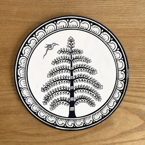 Trivet, round - Patachitra Tree, Deodar