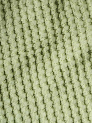 Chalk | Cotton | Waffle | Bath Towel | Frosted Green
