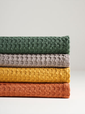 Honeycomb | Cotton Bamboo | Waffle | Bath Towel  |Ash
