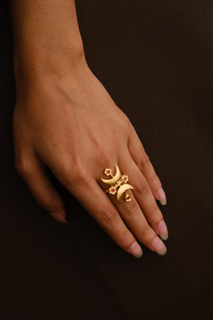 EYE OF THE MOON RING GOLD