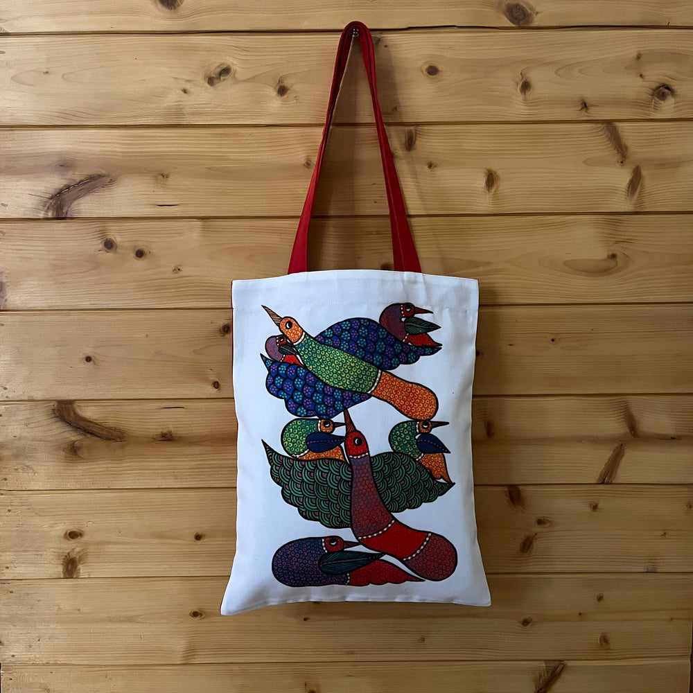 Tote Bag, Gond Birds