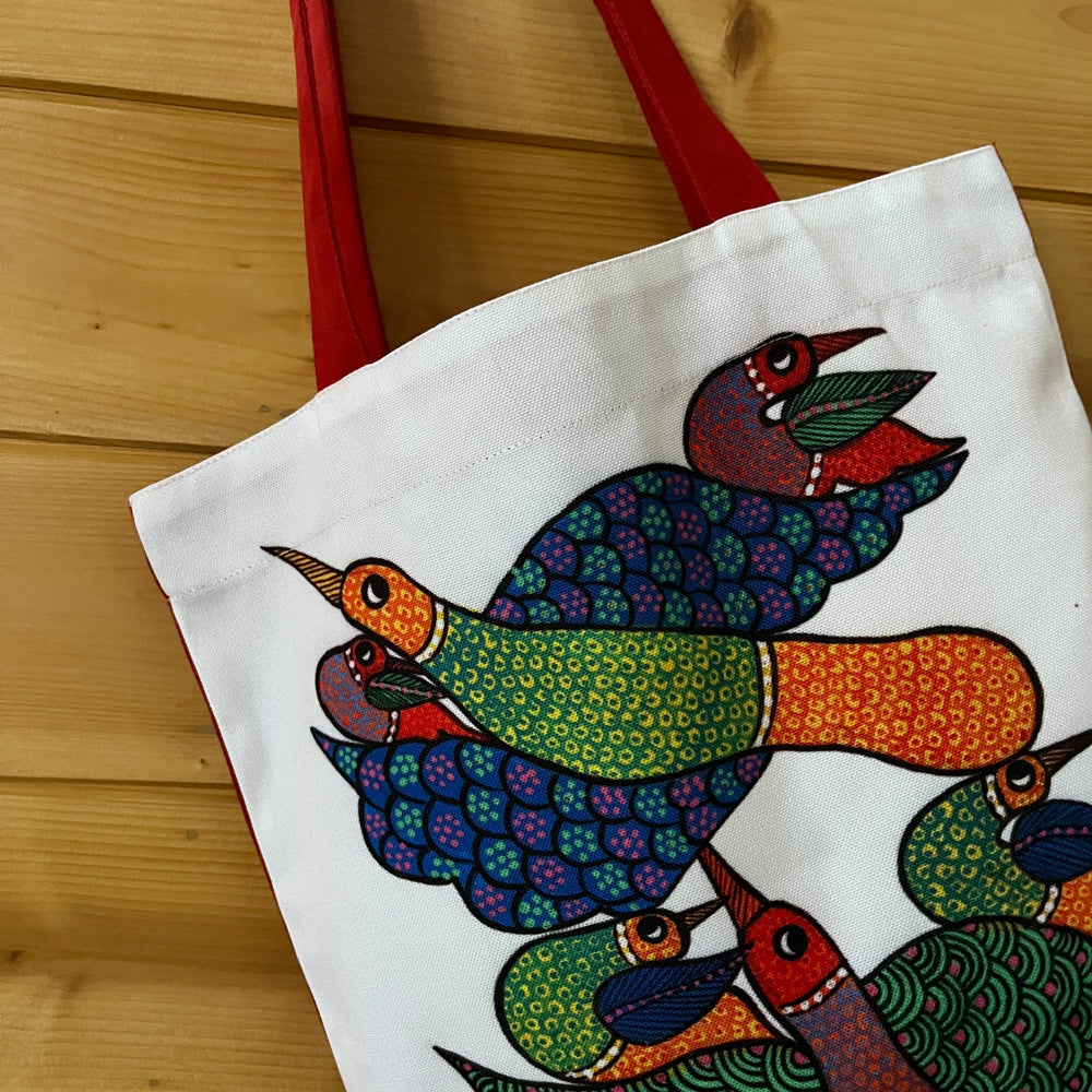 Tote Bag, Gond Birds