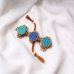 Multicolour Kantha Repurposed Silk Fabric and Wood Beads Bracelet