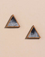 Black and White Fabric and Wood Stud