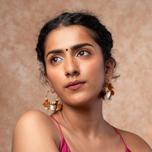 Artisan Shell Hoop Earrings