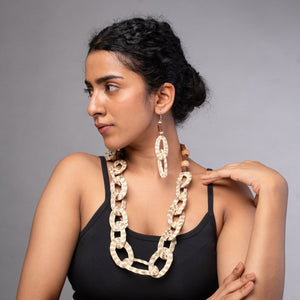 Sabai Grass Handweaving Loop  Earrings