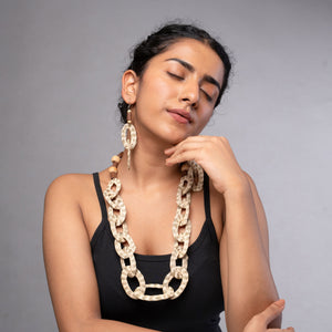 Sabai Grass Handweaving Loop  Earrings