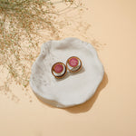 Pink Repurposed Fabric and Wood studs