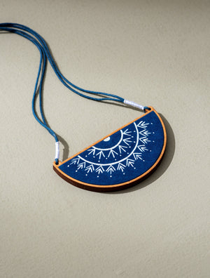 Hand Painted Semi Circle Necklace