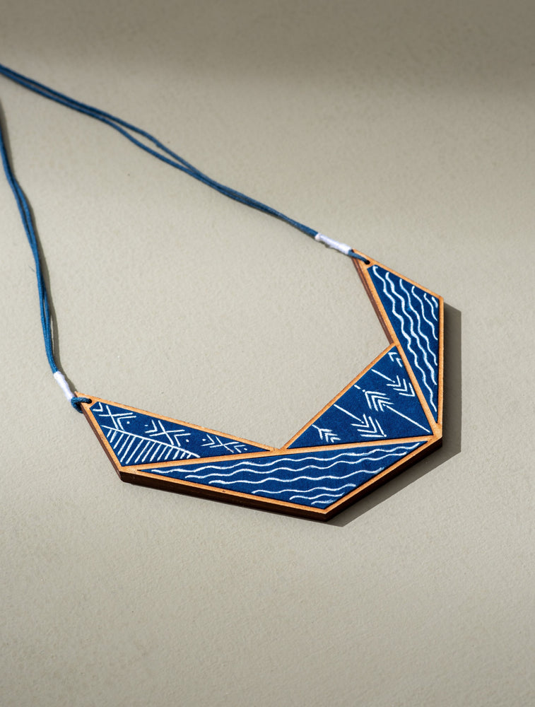 Hand Painted Connecting Triangle Necklace
