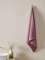 Chalk | Cotton | Waffle | Bath Towel | Mellow Mauve