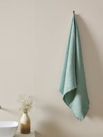 Chalk | Cotton | Waffle | Bath Towel | Stone Blue