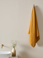 Honeycomb | Cotton Bamboo | Waffle | XL Bath Towel | Ochre