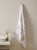 Vine Bloom | Cotton Gauze | XL Bath Towel |Clay