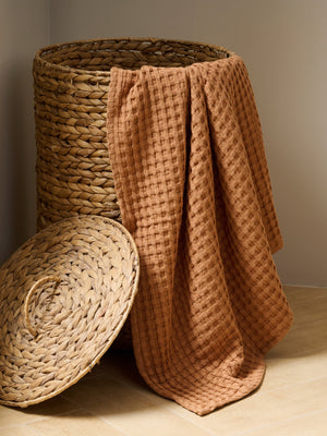 Chalk | Cotton | Waffle | Bath Towel | Salted Brick
