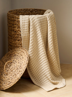 Chalk | Cotton | Waffle | Bath Towel | Creamy Malt
