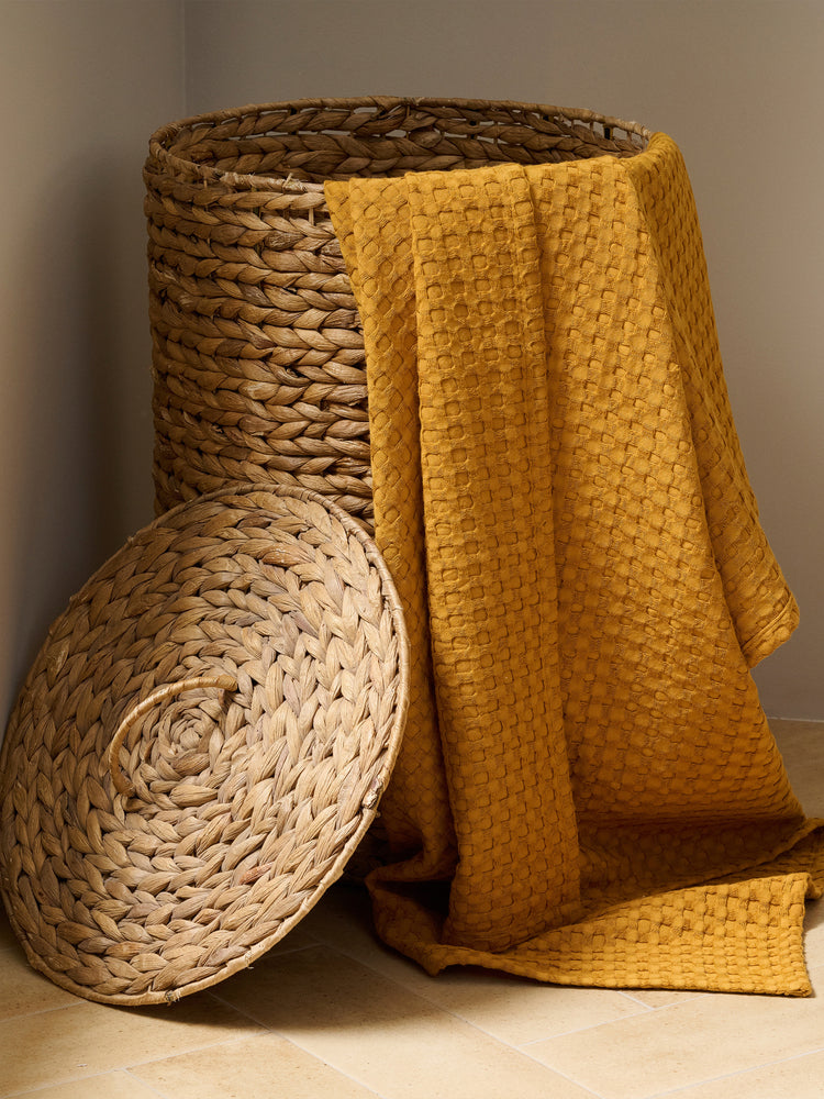 Honeycomb | Cotton Bamboo | Waffle | XL Bath Towel | Ochre