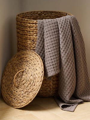 Honeycomb | Cotton Bamboo | Waffle | XL Bath Towel | Ash