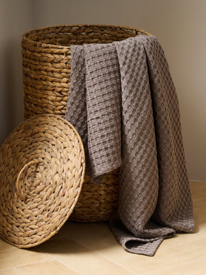 Honeycomb | Cotton Bamboo | Waffle | Bath Towel  |Ash