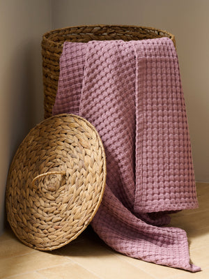 Chalk | Cotton | Waffle | Bath Towel | Mellow Mauve