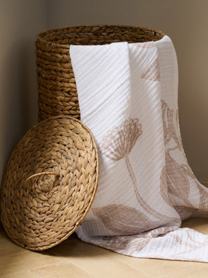 Vine Bloom | Cotton Gauze | Bath Towel | Clay