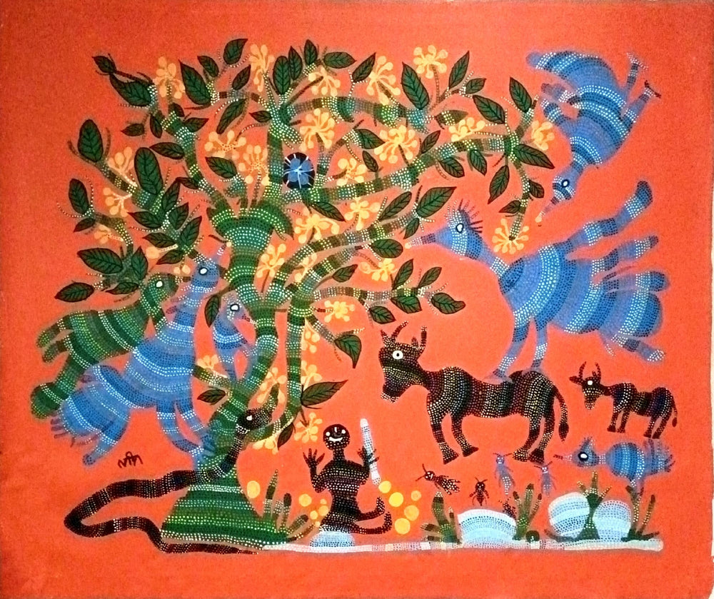 Ladobai, Orange Tree of Life with Animals