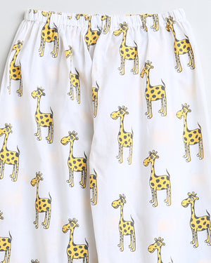 The Curious Giraffe- Unisex Kids Cotton Nightwear