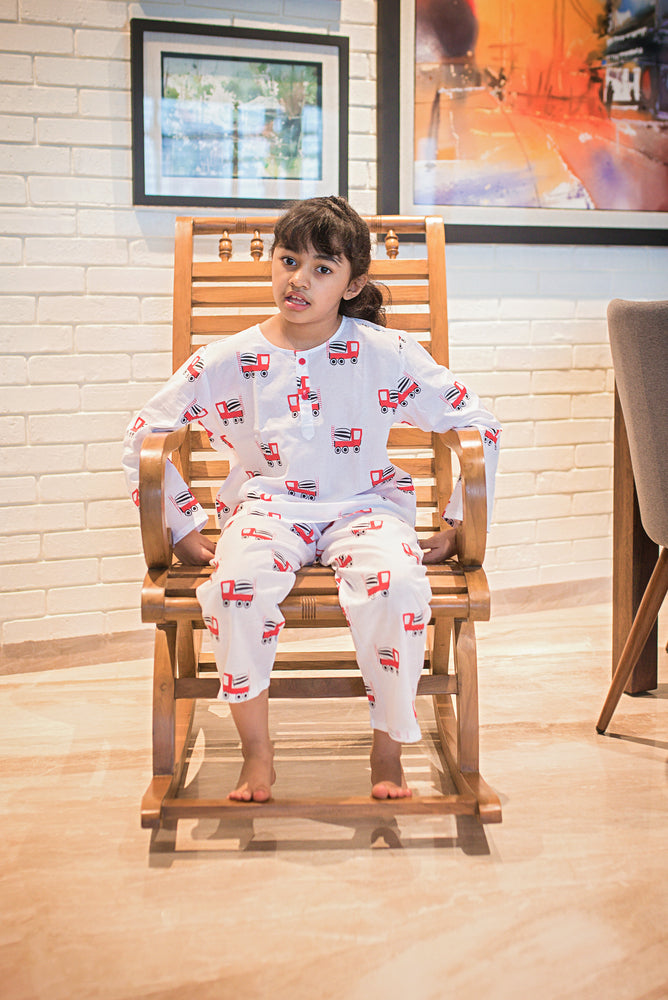 Whirly Cement Mixer - Unisex Kids Cotton Nightwear