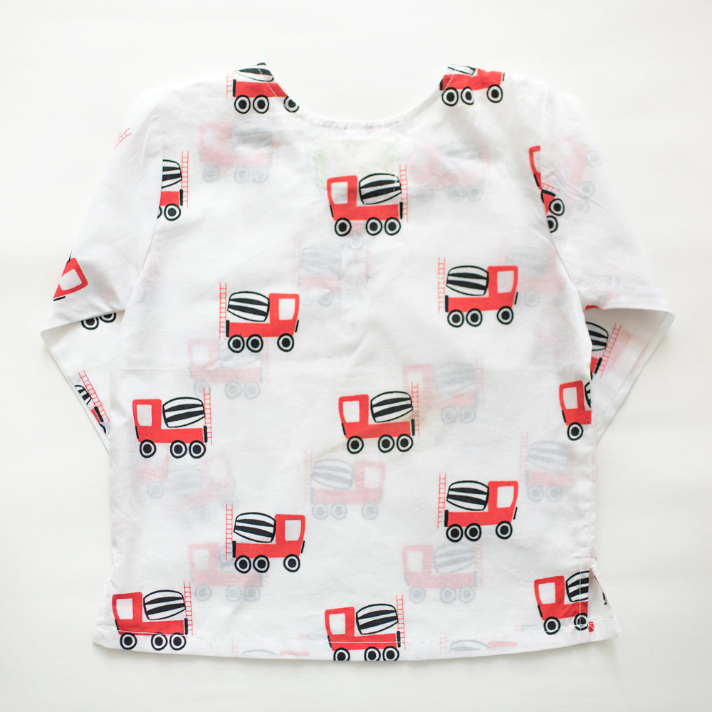 Whirly Cement Mixer - Unisex Kids Cotton Nightwear