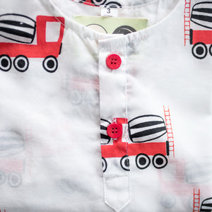 Whirly Cement Mixer - Unisex Kids Cotton Nightwear