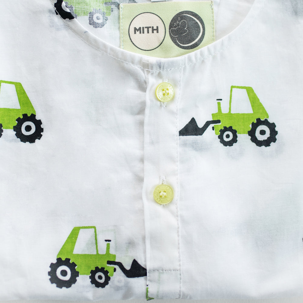 Scoopy Excavator - Unisex Kids Cotton Nightwear