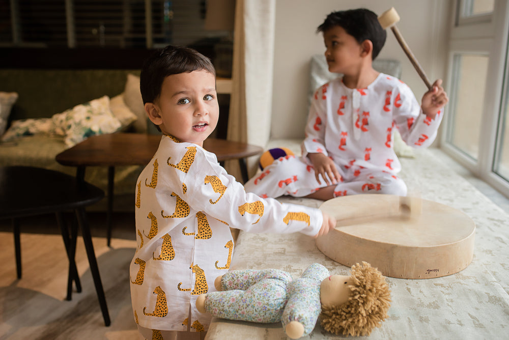 Spotty Leopard - Unisex Kids Cotton Nightwear