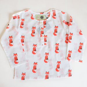 Bushy Fox- Unisex Kids Cotton Nightwear