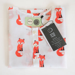 Bushy Fox- Unisex Kids Cotton Nightwear