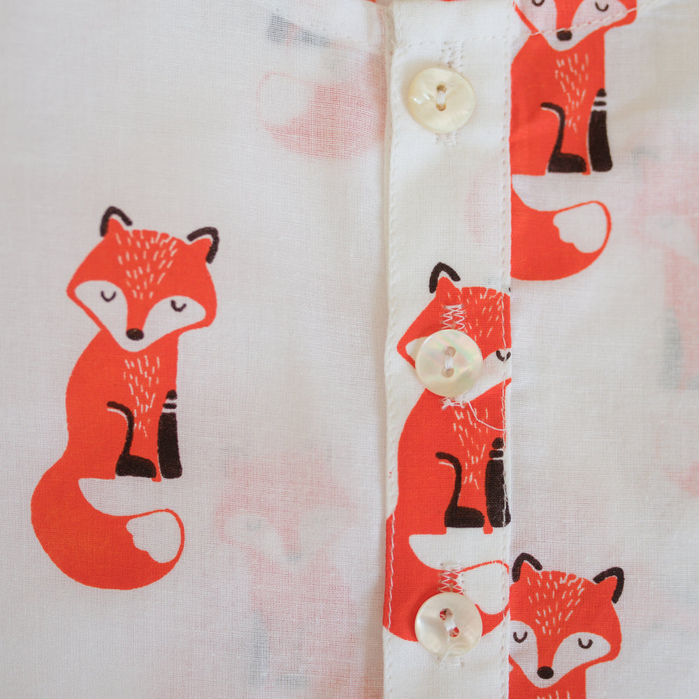 Bushy Fox- Unisex Kids Cotton Nightwear