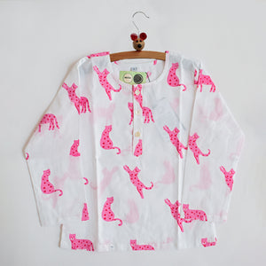 Pink Panther- Unisex Kids Cotton Nightwear