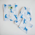 Blue Panther- Unisex Kids Cotton Nightwear