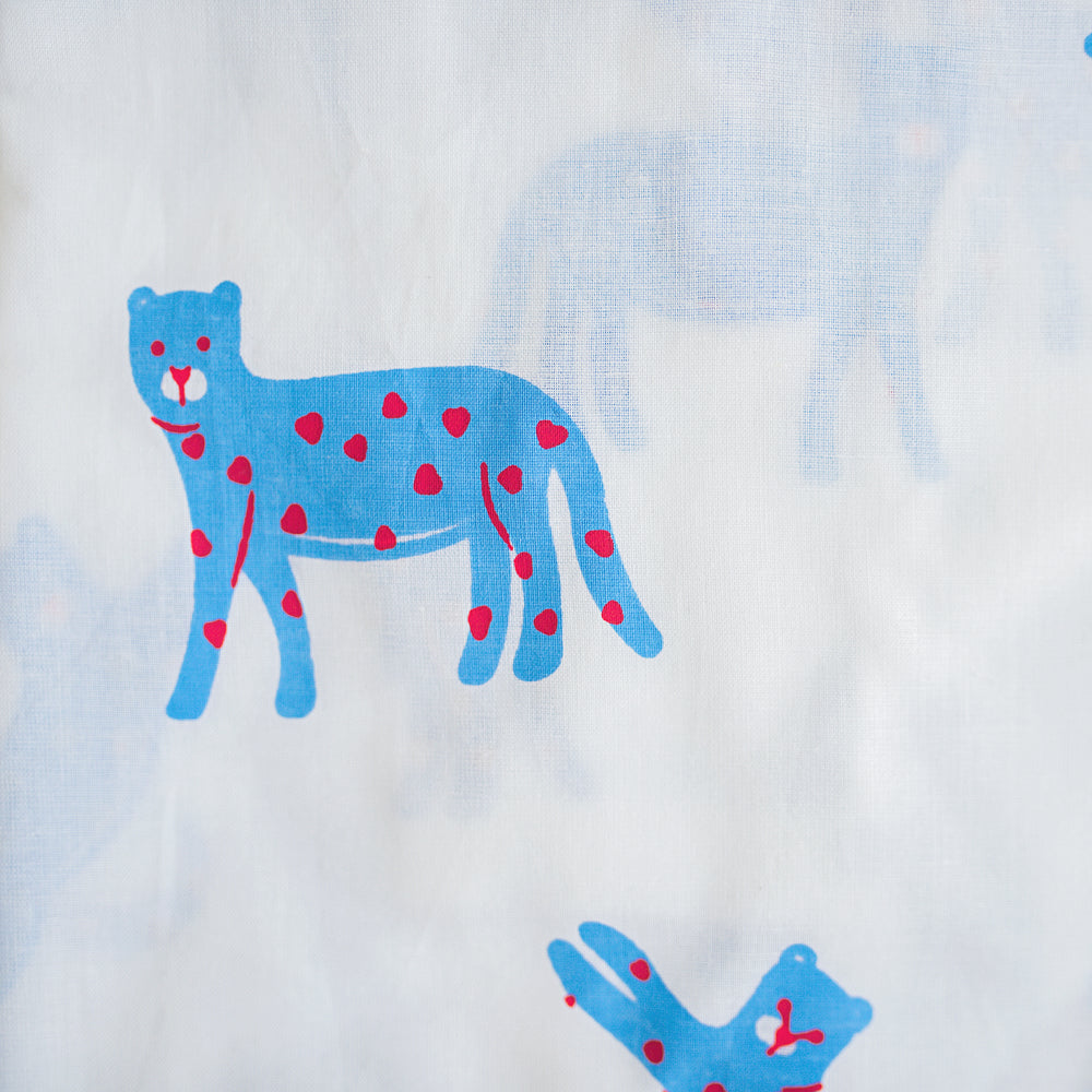 Blue Panther- Unisex Kids Cotton Nightwear