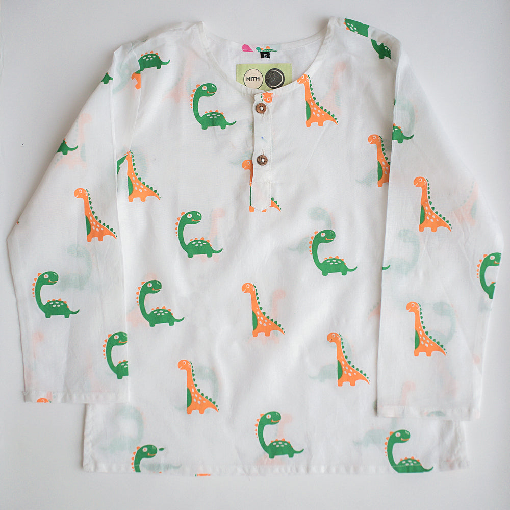 Dino Friends- Unisex Kids Cotton Nightwear