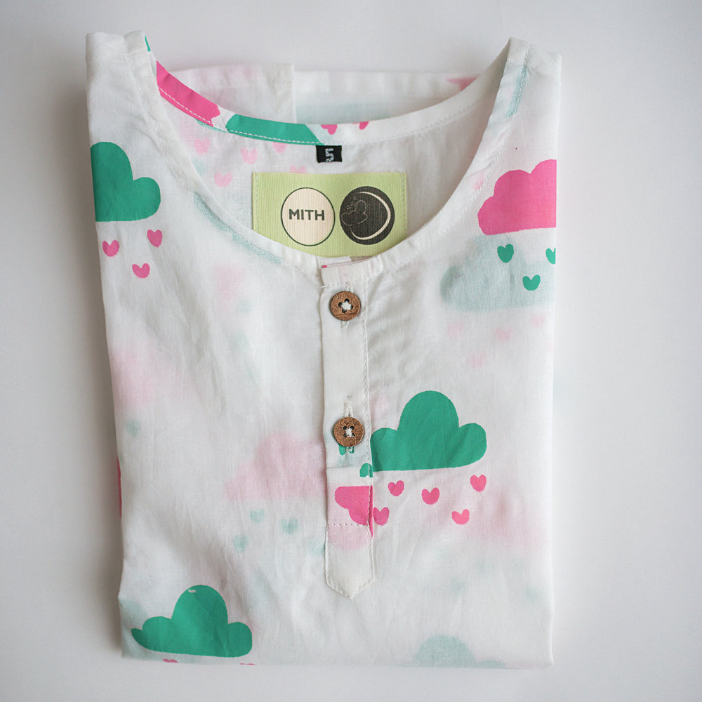 Little Clouds- Unisex Kids Cotton Nightwear