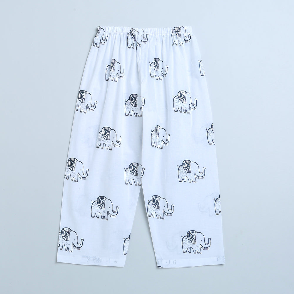 A Stomping Elephant- Unisex Kids Cotton Nightwear