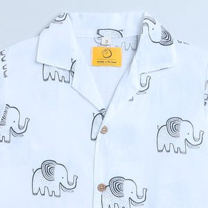 A Stomping Elephant- Unisex Kids Cotton Nightwear