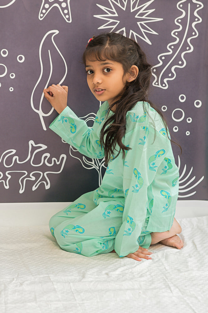 Adella The Mermaid - Unisex Kids Cotton Nightwear