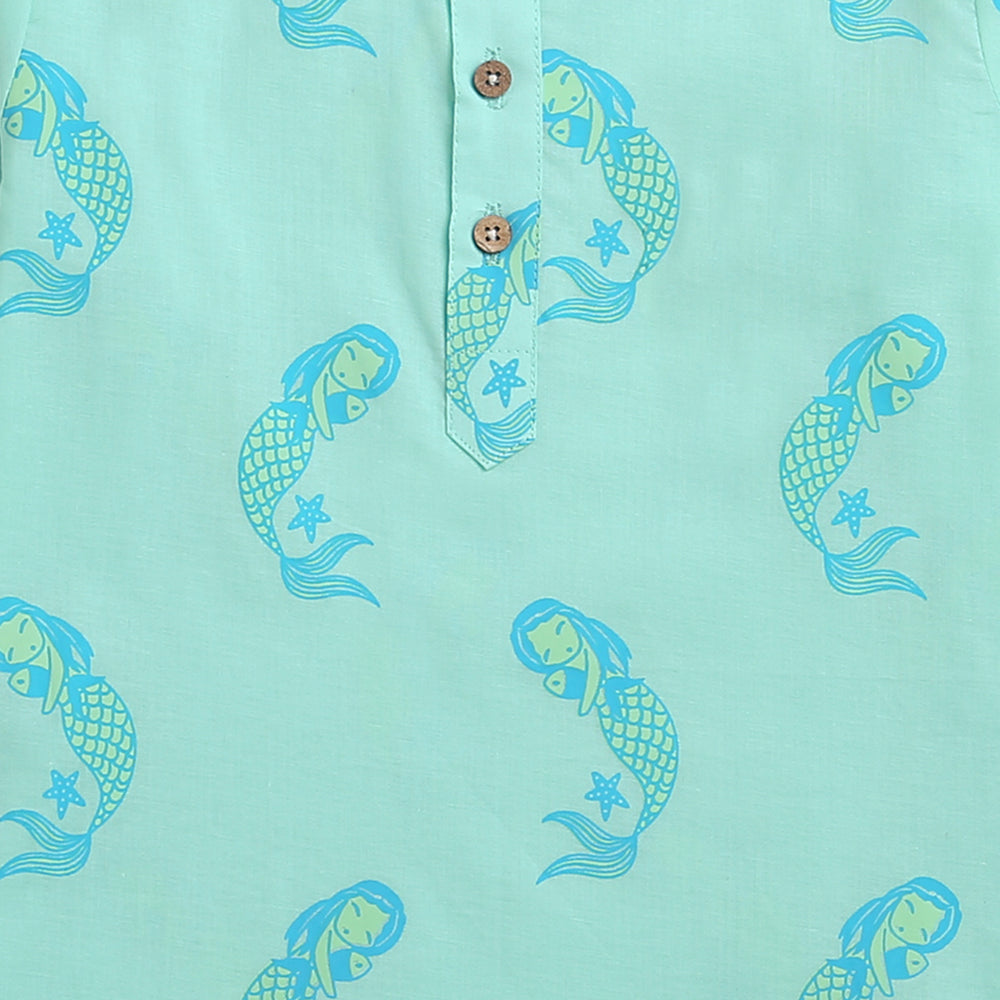 Adella The Mermaid - Unisex Kids Cotton Nightwear