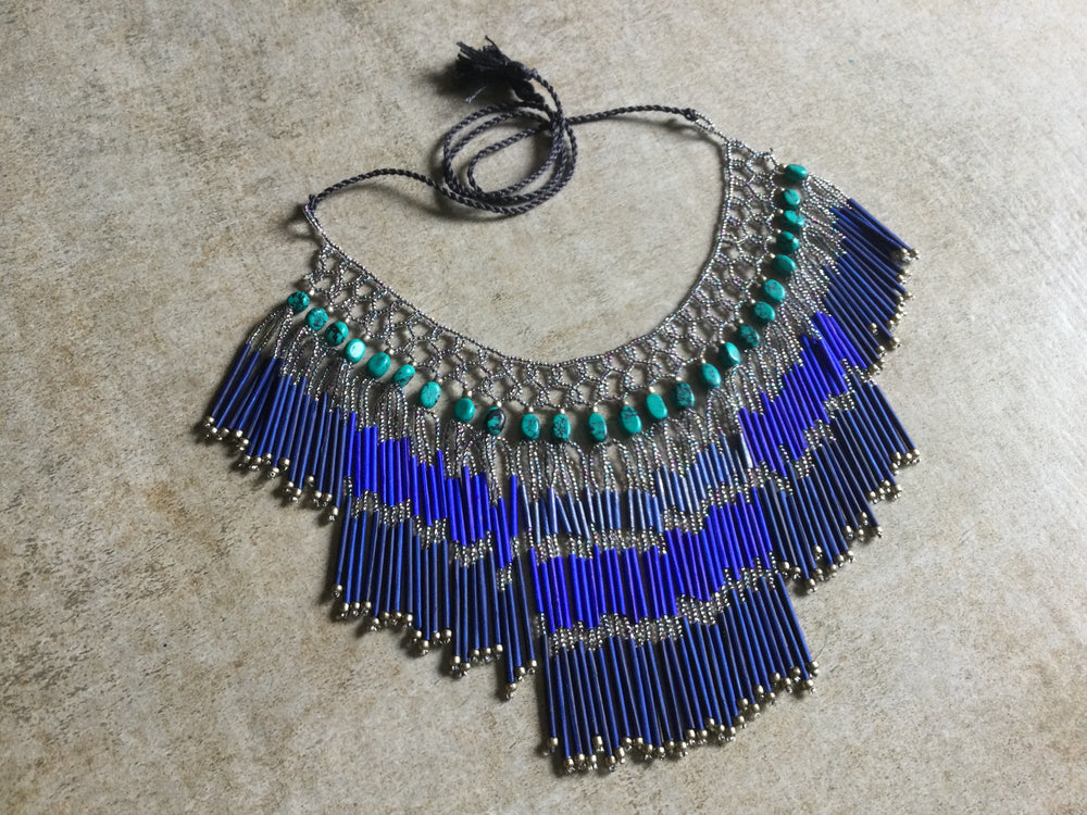 Blue Egyptian Fringe